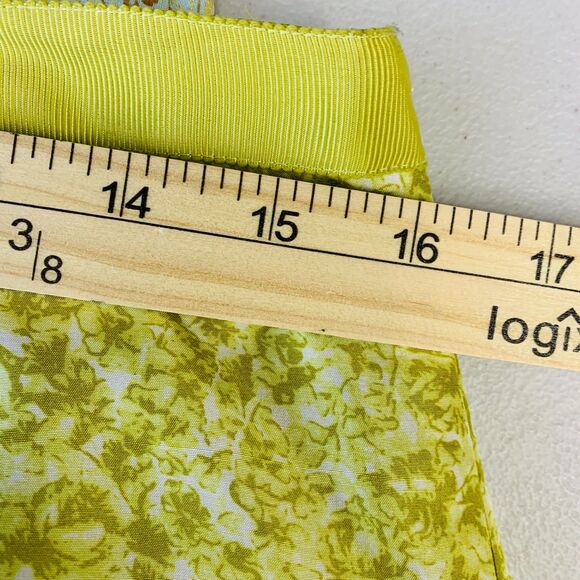 Womens VTG Banana Republic‎ Silk Skirt Lime Green Chartreuse Lined Size 10 - Picture 11 of 13
